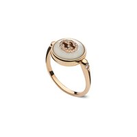 Anello Gucci Donna Interlocking in Oro Madreperla YBC786764001014 - YBC786764001014